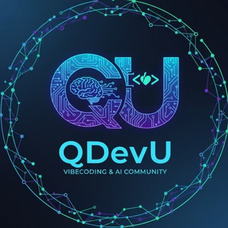 Іконка Telegram каналу QDevU AI Вайбкодінг