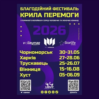 Іконка Telegram каналу Волейбольні КРИЛА ПЕРЕМОГИ!